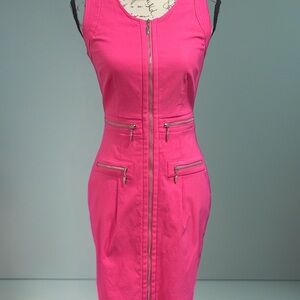Vintage Joseph Ribkoff Zipper Pencil Dress Sz 2 Circa 1990's